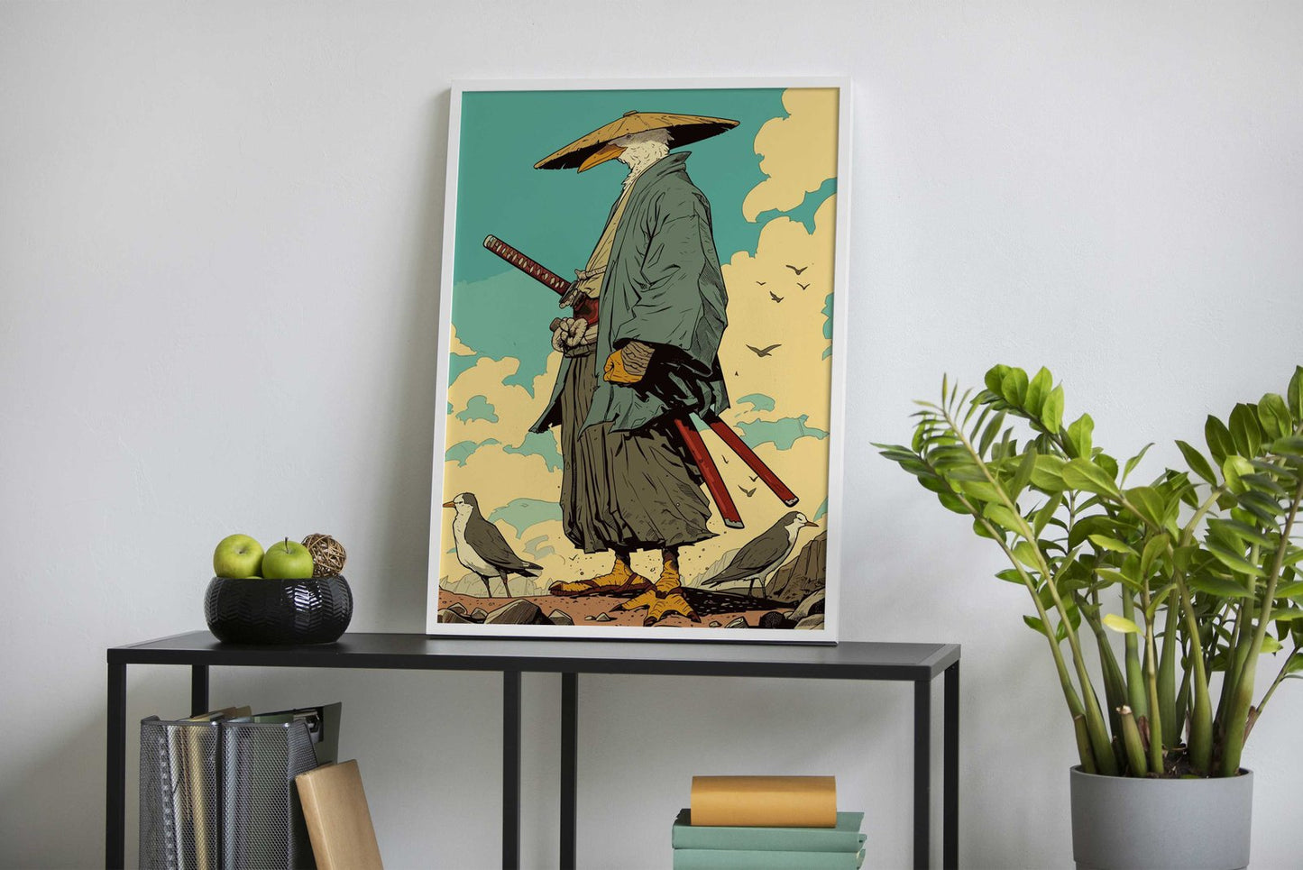 Birds Samurai Asian Style Poster | Wall Art for Home & Office | High-Quality Print