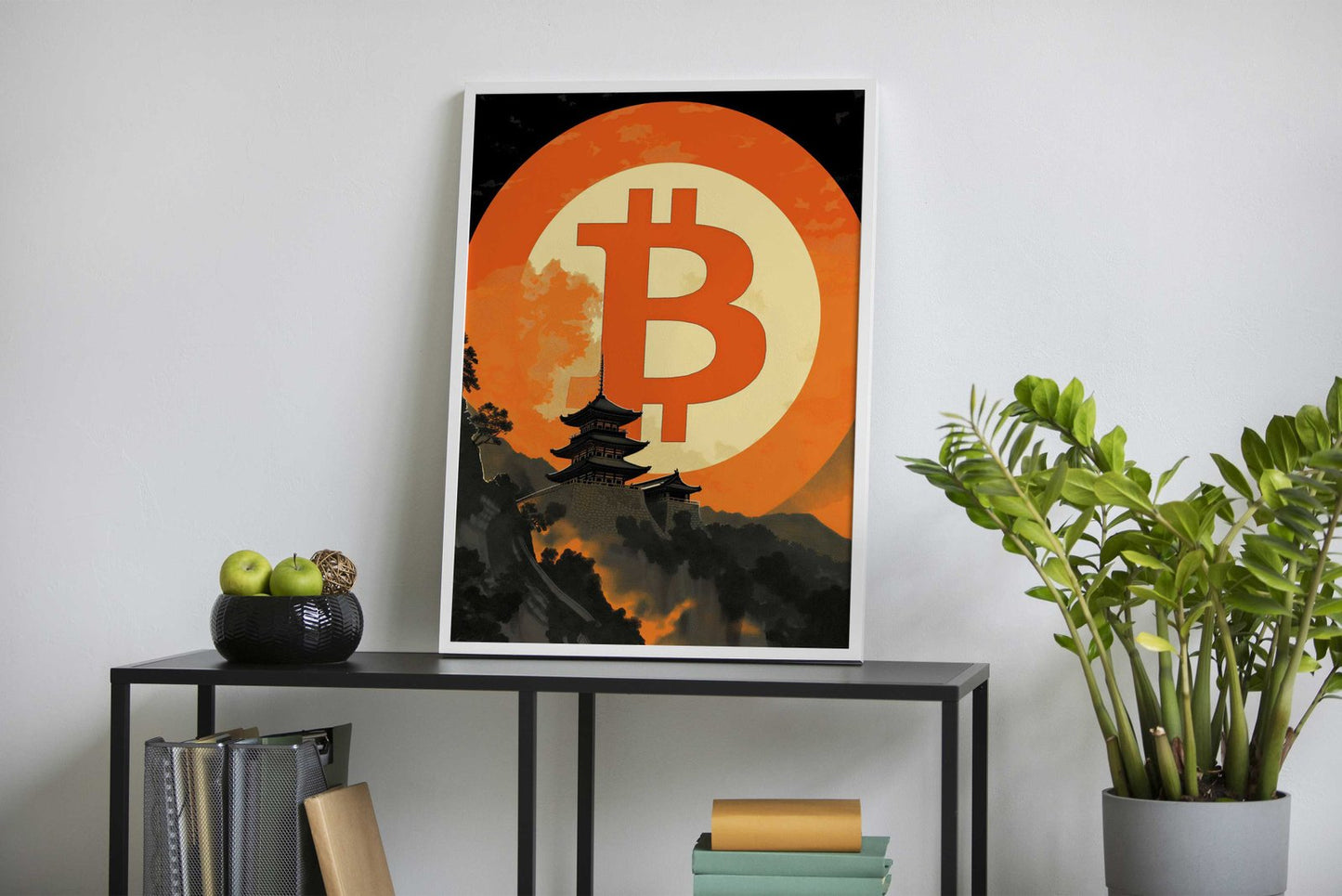 Bitcoin Ukiyoe 1 Asian Style Poster | Wall Art for Home & Office | High-Quality Print