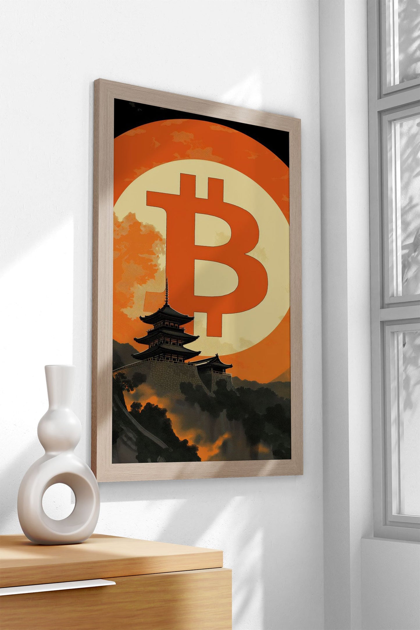 Bitcoin Ukiyoe 1 Asian Style Poster | Wall Art for Home & Office | High-Quality Print
