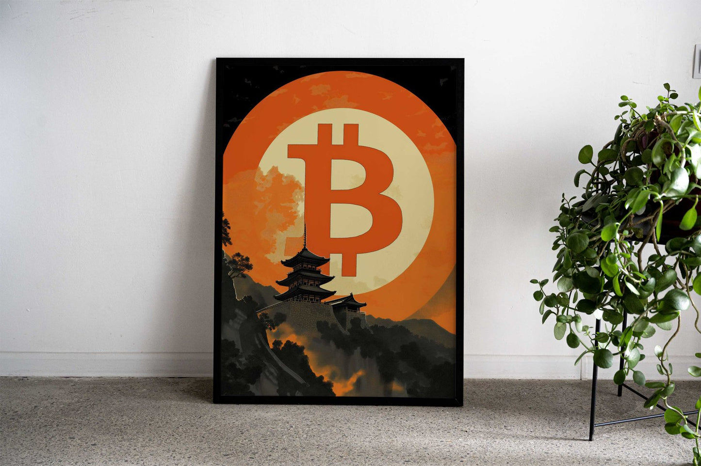 Bitcoin Ukiyoe 1 Asian Style Poster | Wall Art for Home & Office | High-Quality Print