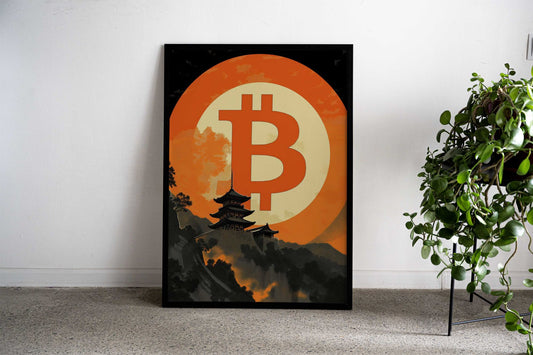 Bitcoin Ukiyoe 1 Asian Style Poster | Wall Art for Home & Office | High-Quality Print
