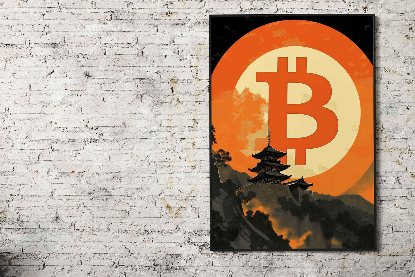 Bitcoin Ukiyoe 1 Asian Style Poster | Wall Art for Home & Office | High-Quality Print