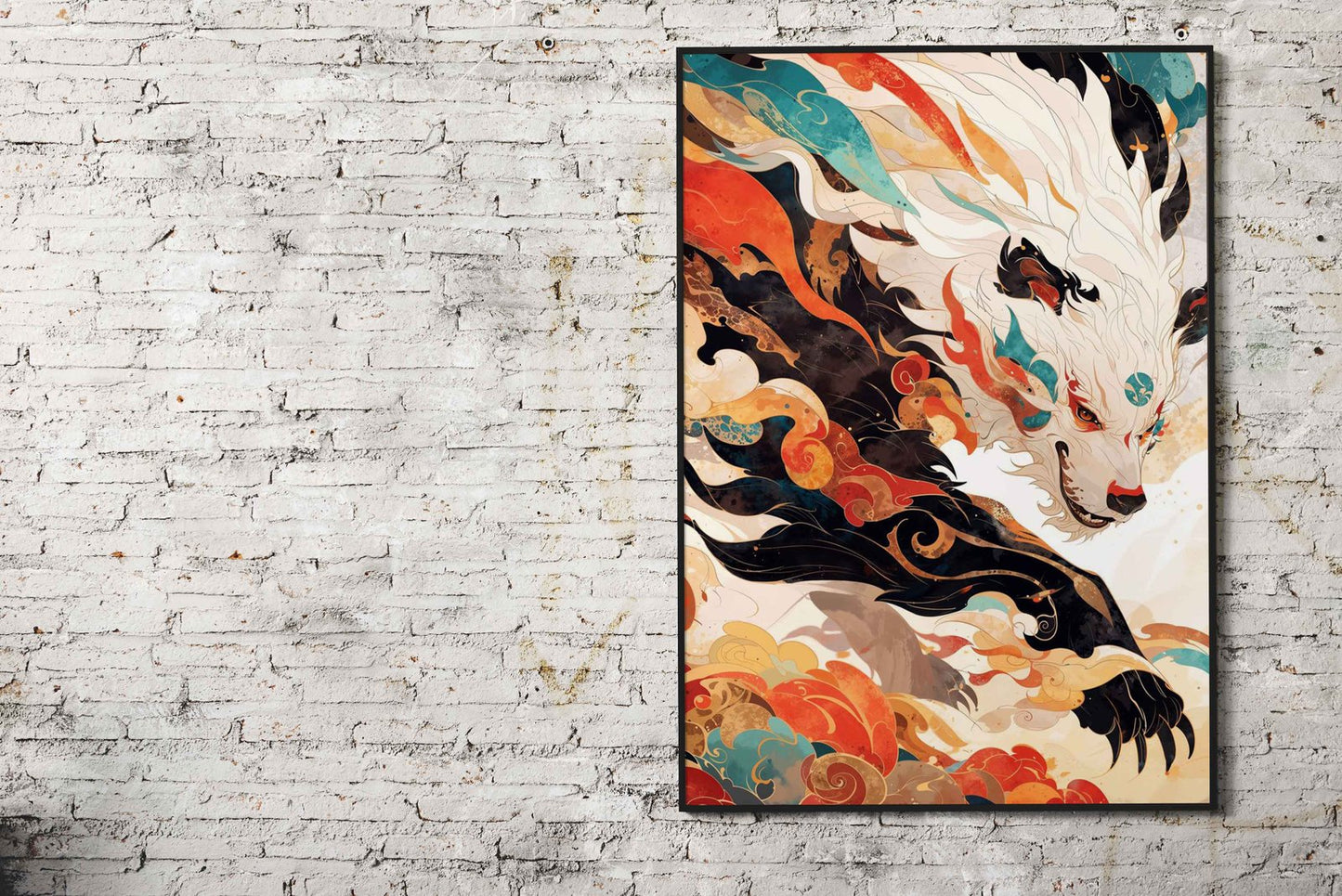 Black Bear Guai Asian Style Poster | Wall Art for Home & Office | High-Quality Print