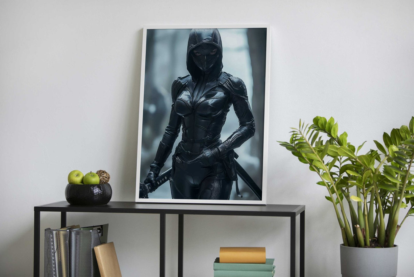 Black Catsuit Ninja Asian Style Poster | Wall Art for Home & Office | High-Quality Print