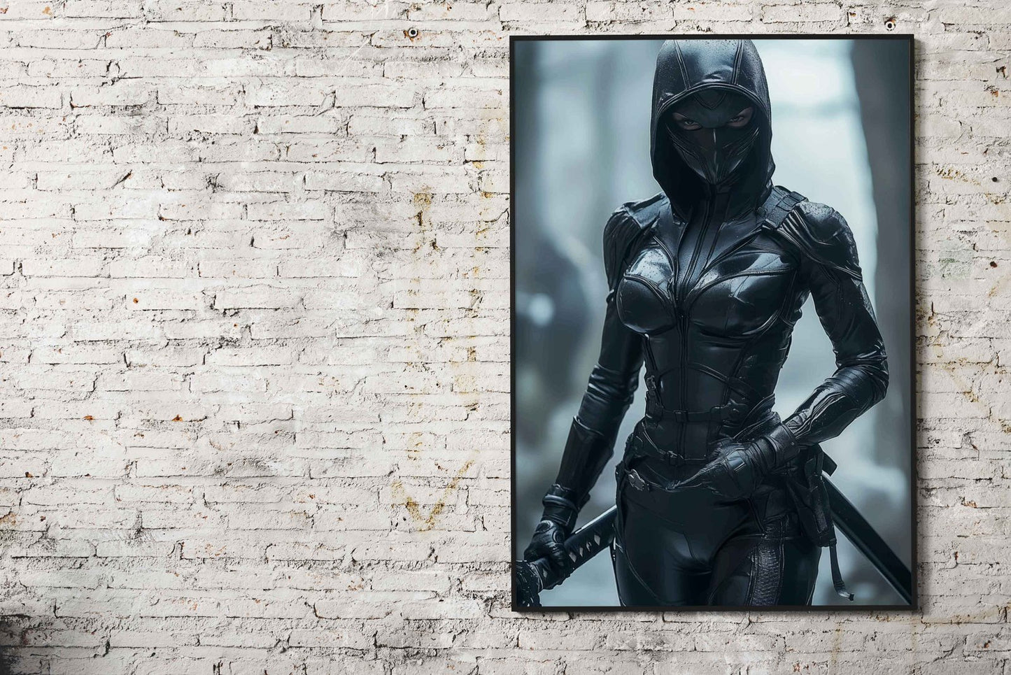 Black Catsuit Ninja Asian Style Poster | Wall Art for Home & Office | High-Quality Print