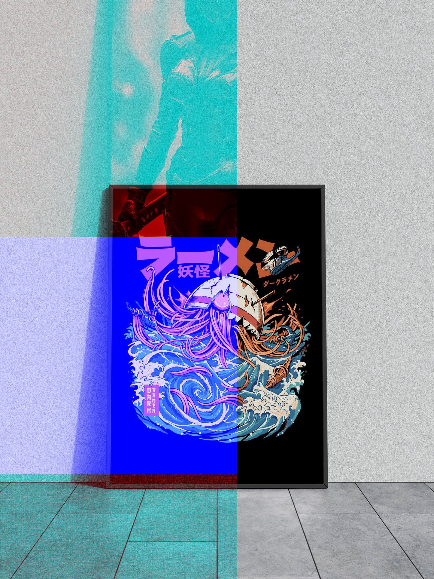 Black Dark Great Ramen Asian Style Poster | Wall Art for Home & Office | High-Quality Print