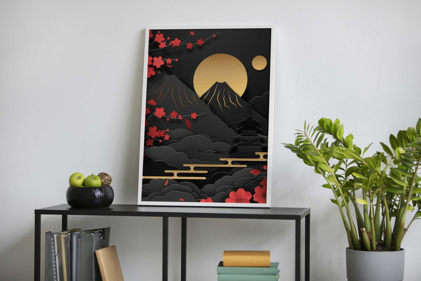 Black Gold Japan Asian Style Poster | Wall Art for Home & Office | High-Quality Print