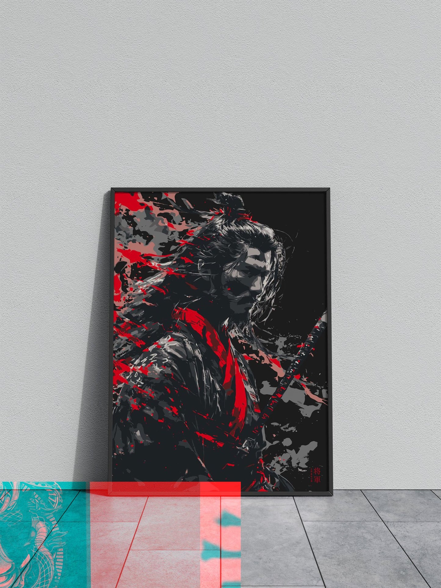 Black and Red Lord Samurai Asian Style Poster | Wall Art for Home & Office | High-Quality Print
