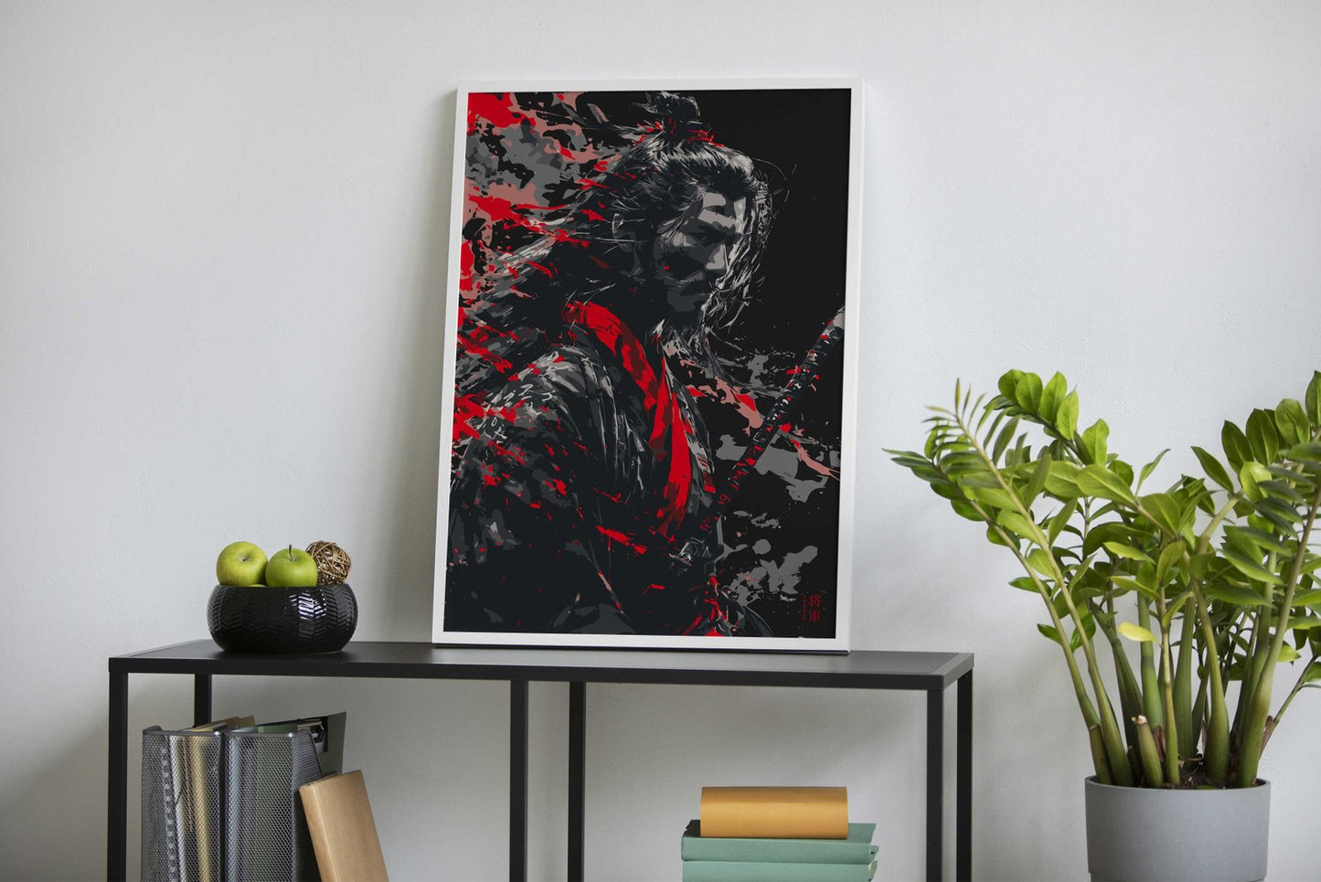 Black and Red Lord Samurai Asian Style Poster | Wall Art for Home & Office | High-Quality Print