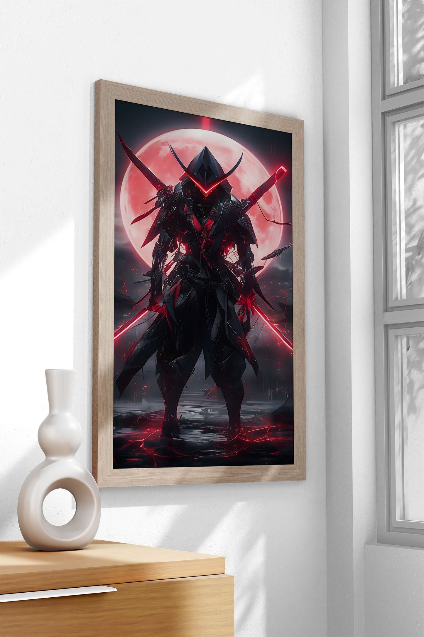 Black and Red Samurai Asian Style Poster | Wall Art for Home & Office | High-Quality Print