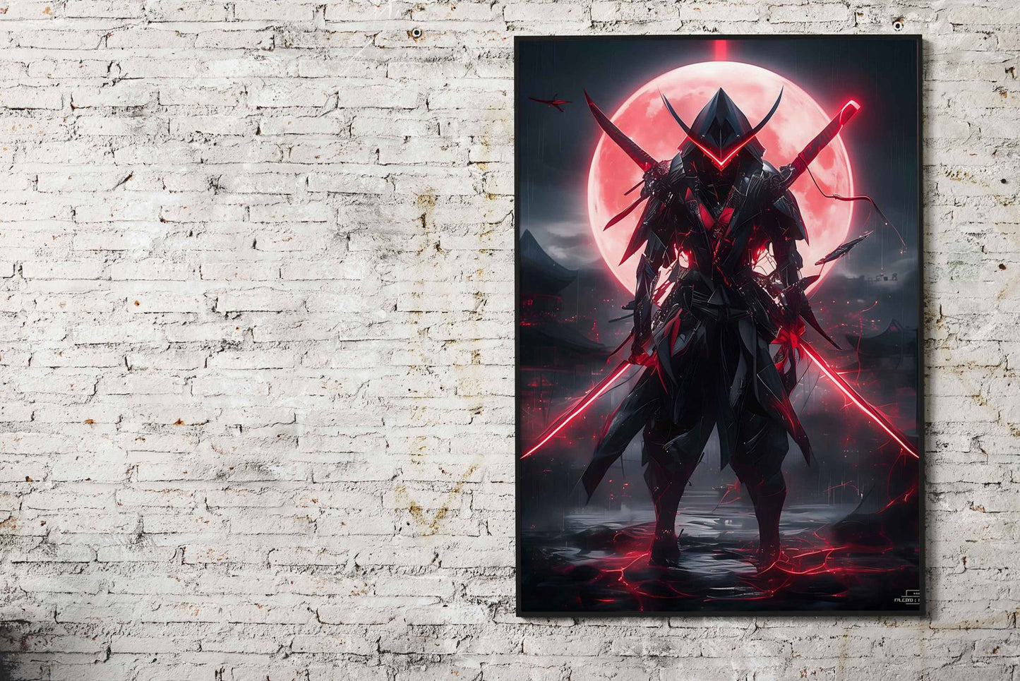 Black and Red Samurai Asian Style Poster | Wall Art for Home & Office | High-Quality Print