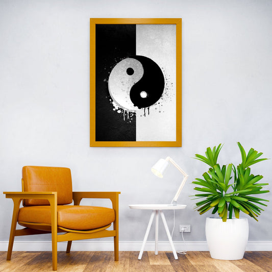 Black and White Yin Yang Asian Style Poster | Wall Art for Home & Office | High-Quality Print
