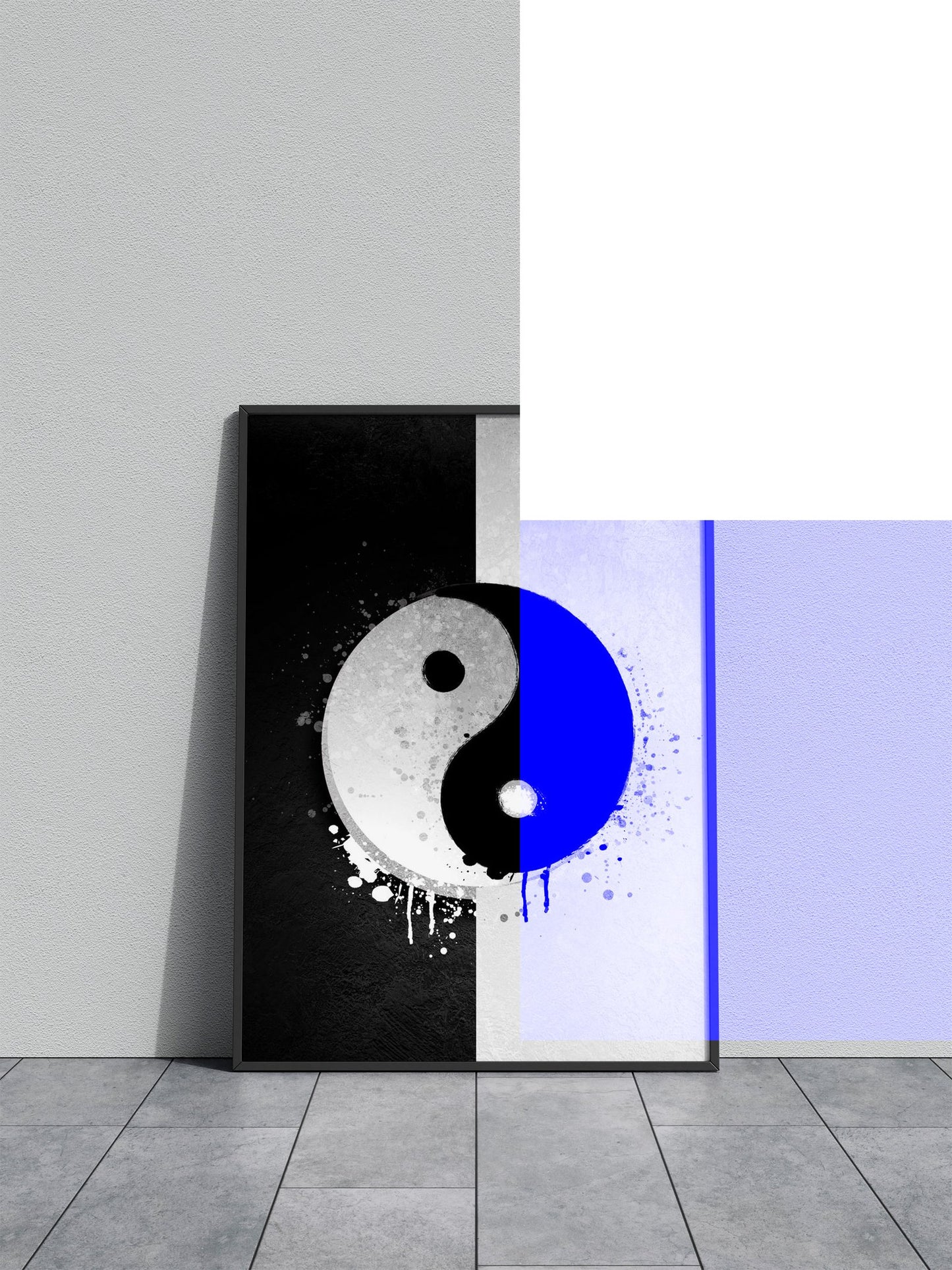 Black and White Yin Yang Asian Style Poster | Wall Art for Home & Office | High-Quality Print