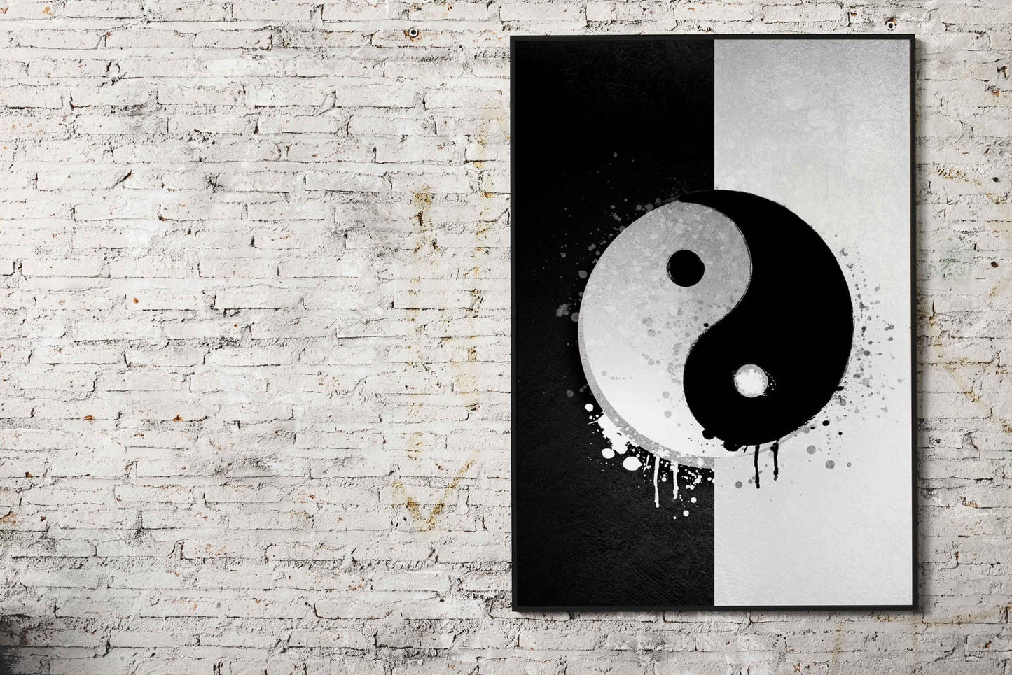 Black and White Yin Yang Asian Style Poster | Wall Art for Home & Office | High-Quality Print