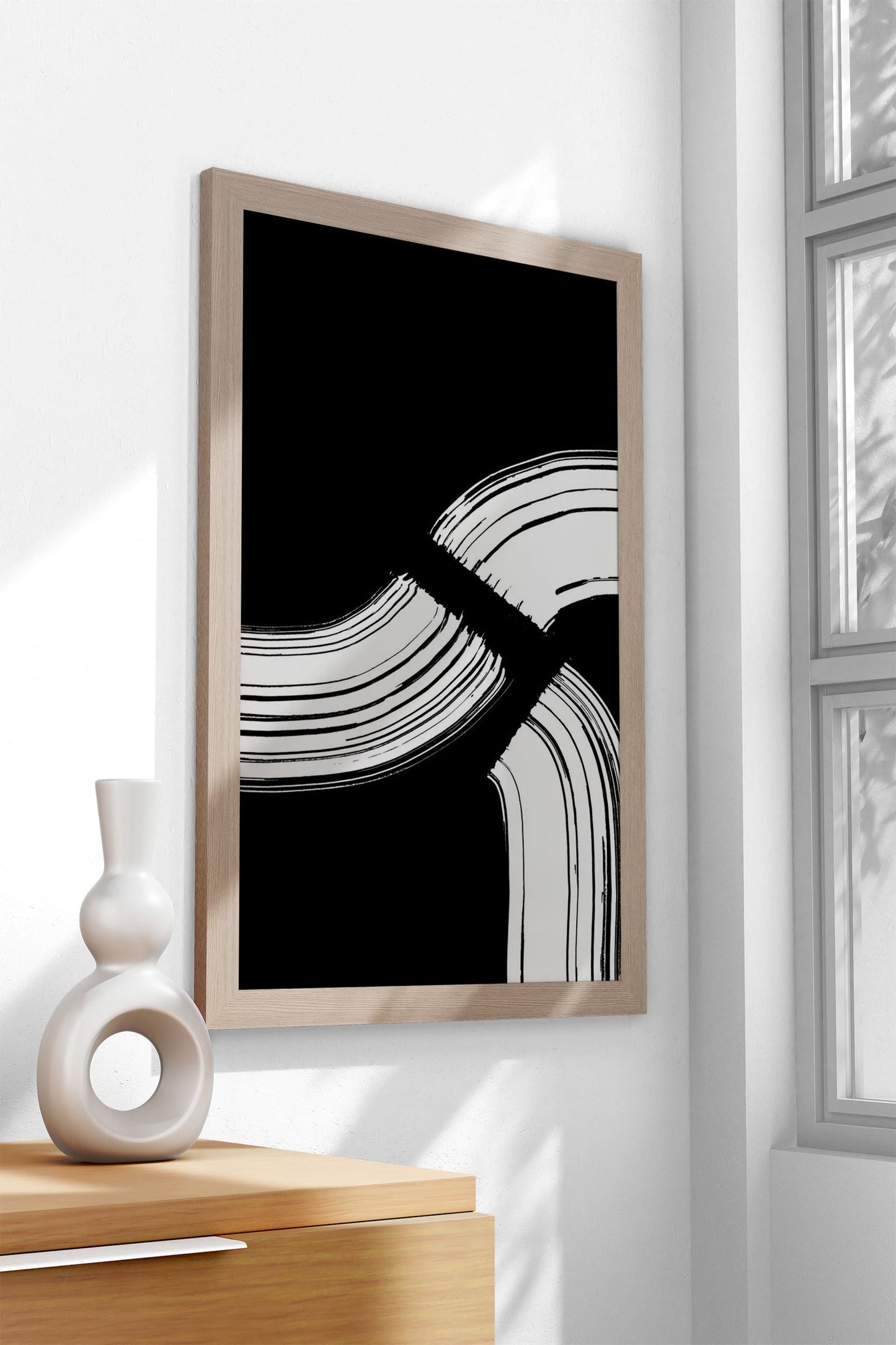 Black White Red Samurai Asian Style Poster | Wall Art for Home & Office | High-Quality Print