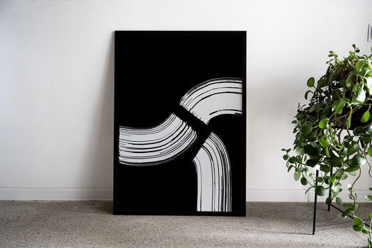 Black White Red Samurai Asian Style Poster | Wall Art for Home & Office | High-Quality Print