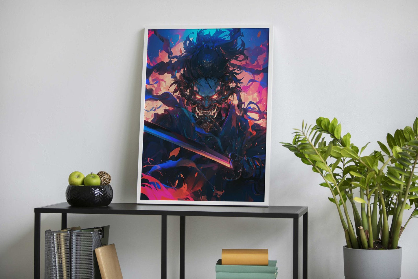 Blaze of the Demon Samurai Asian Style Poster | Wall Art for Home & Office | High-Quality Print