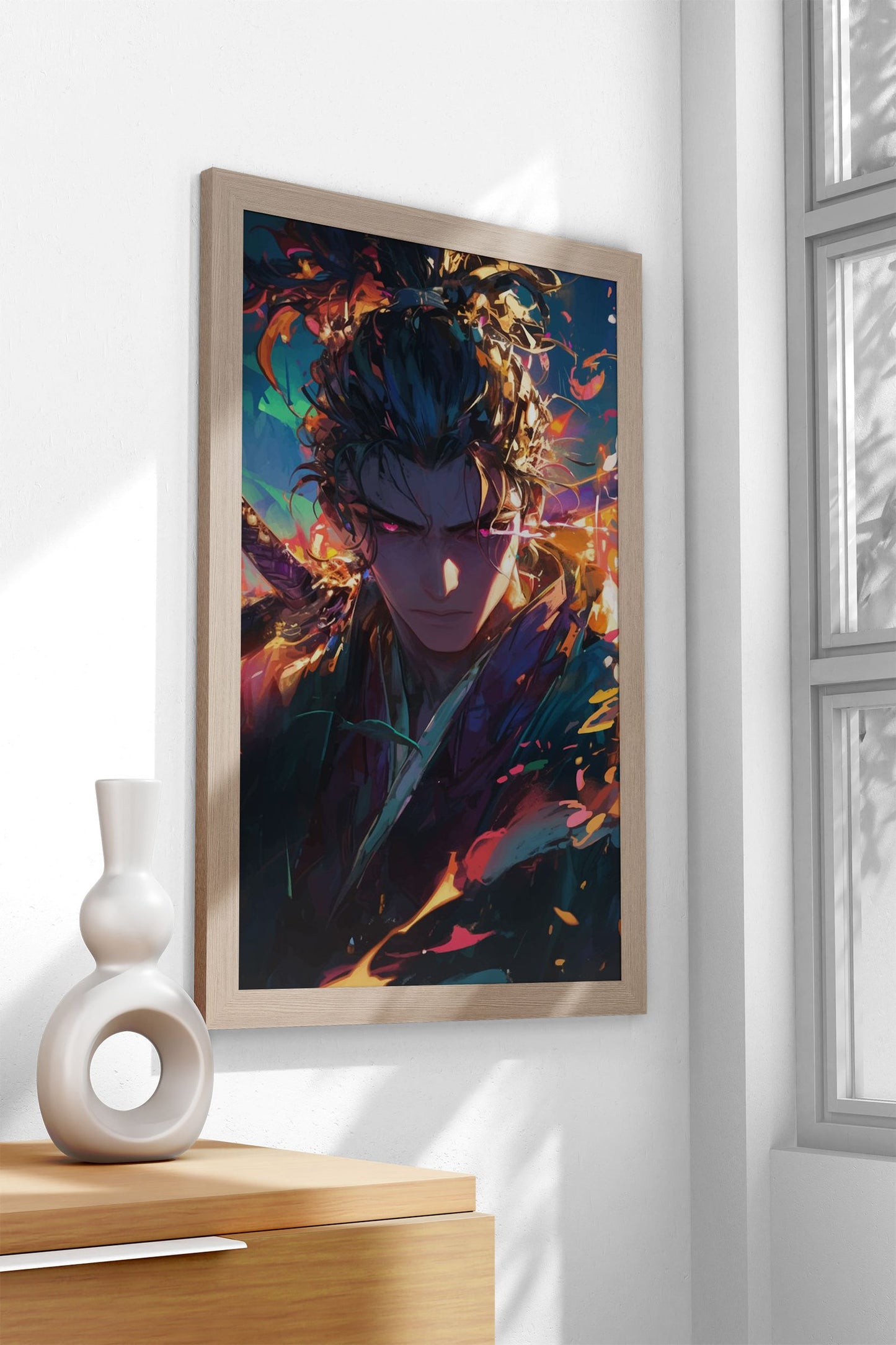 Blazing Samurai Resolve Asian Style Poster | Wall Art for Home & Office | High-Quality Print