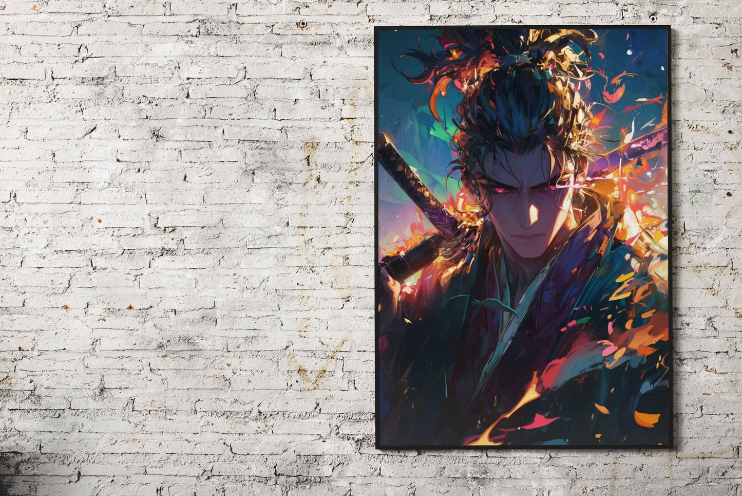 Blazing Samurai Resolve Asian Style Poster | Wall Art for Home & Office | High-Quality Print
