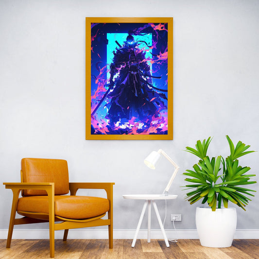Blazing Samurai Asian Style Poster | Wall Art for Home & Office | High-Quality Print