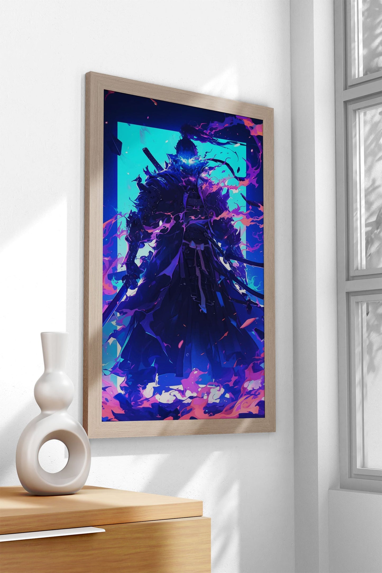 Blazing Samurai Asian Style Poster | Wall Art for Home & Office | High-Quality Print