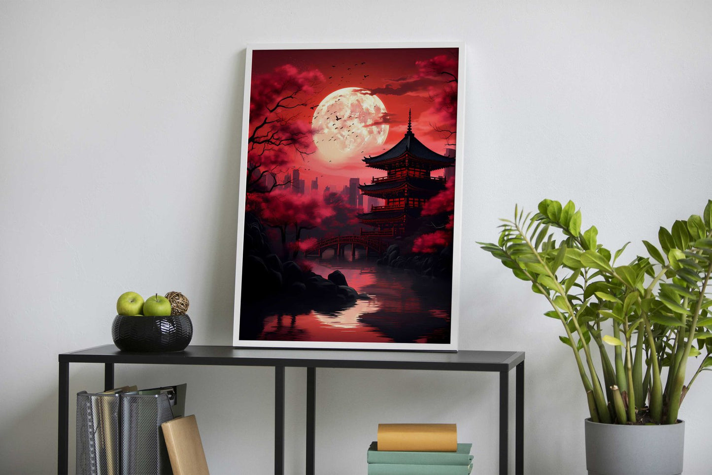Blood Moon Japan Asian Asian Style Poster | Wall Art for Home & Office | High-Quality Print