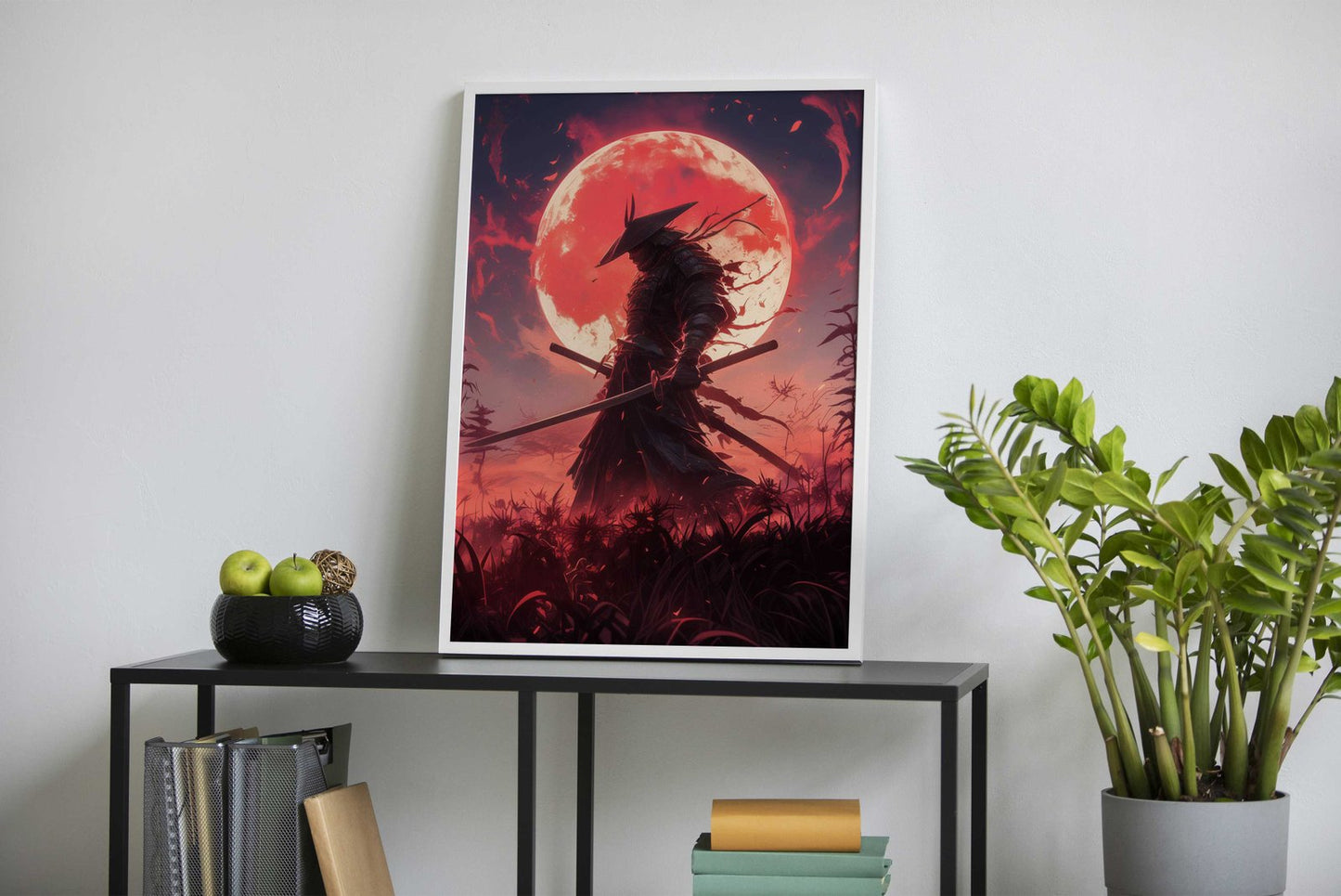 Blood Moon Samurai Asian Style Poster | Wall Art for Home & Office | High-Quality Print