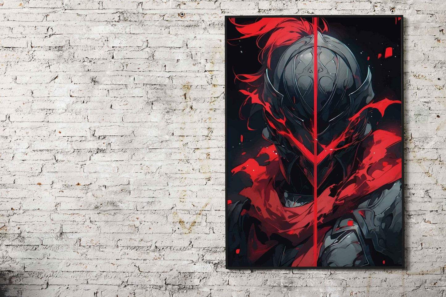 Blood Red Warrior Asian Style Poster | Wall Art for Home & Office | High-Quality Print