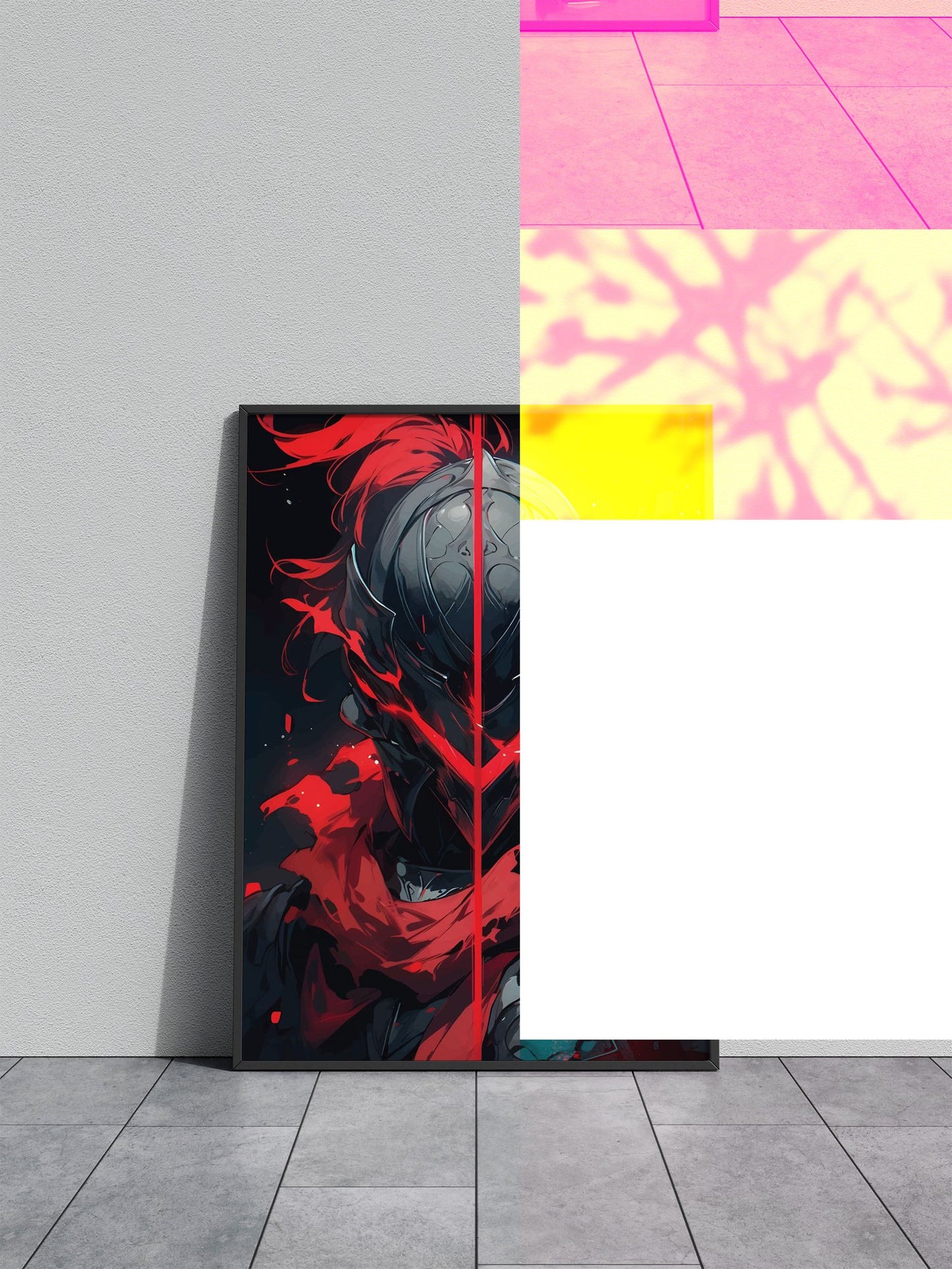 Blood Red Warrior Asian Style Poster | Wall Art for Home & Office | High-Quality Print