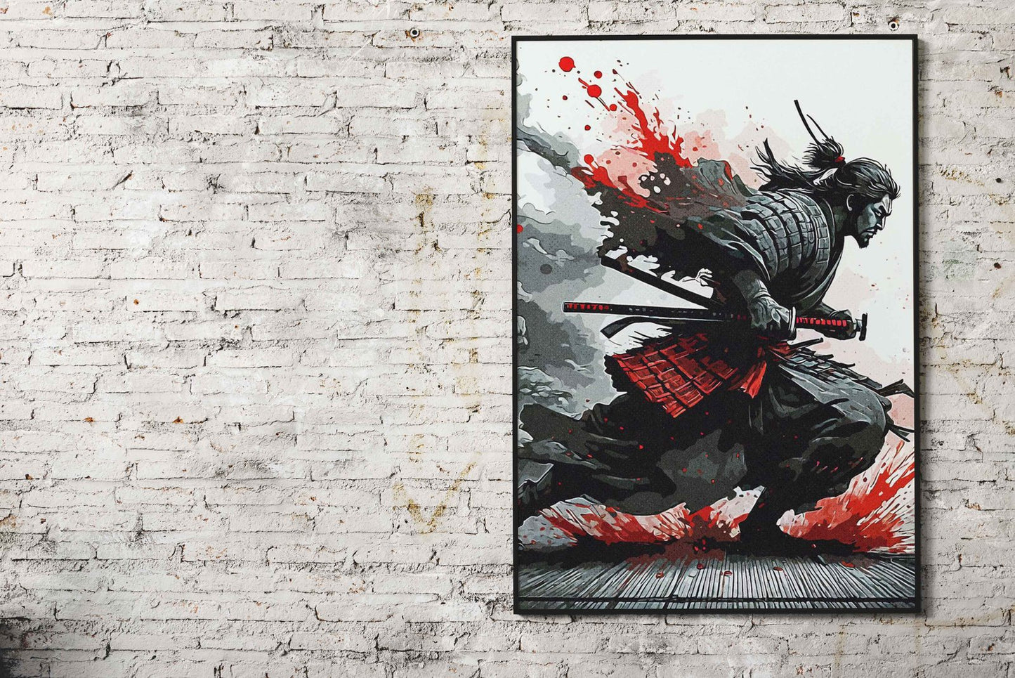 Blood Red Asian Style Poster | Wall Art for Home & Office | High-Quality Print