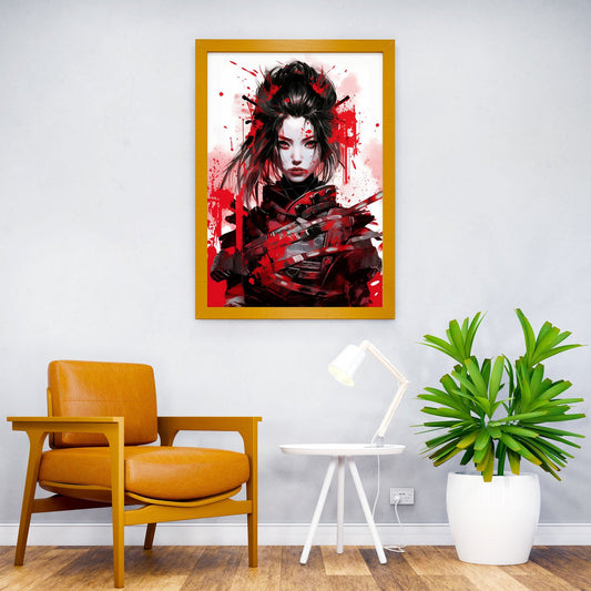 Blood Samurai Asian Style Poster | Wall Art for Home & Office | High-Quality Print