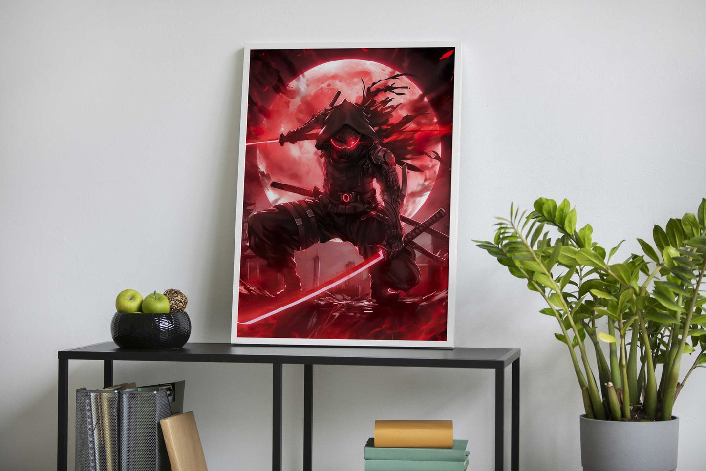 Bloodmoon Ninja Samurai Asian Style Poster | Wall Art for Home & Office | High-Quality Print