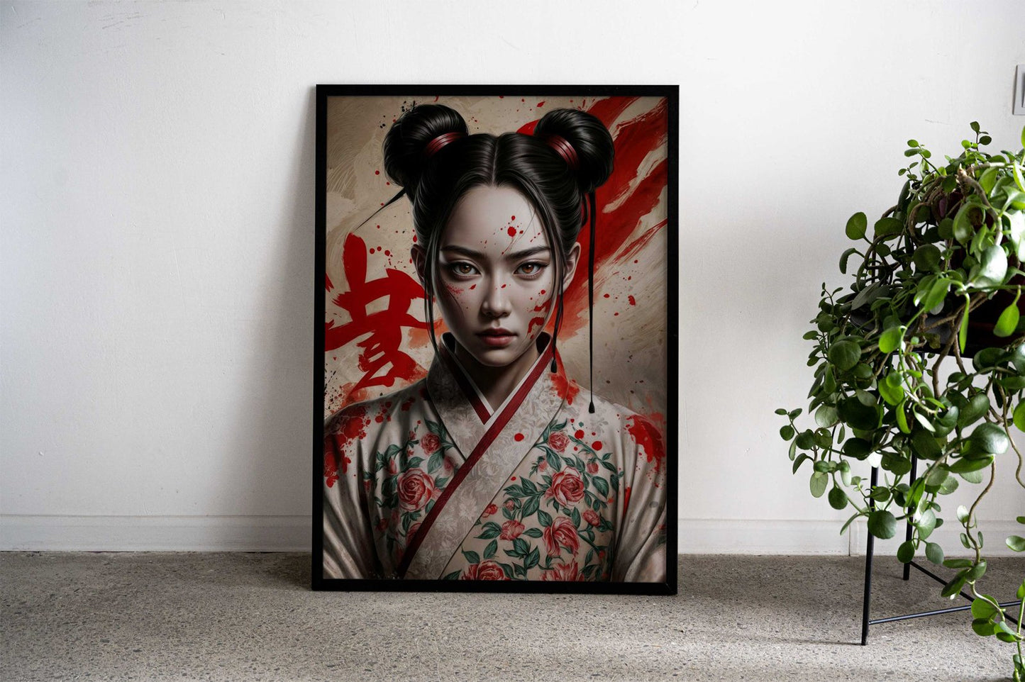 Bloodstained Geisha Asian Style Poster | Wall Art for Home & Office | High-Quality Print