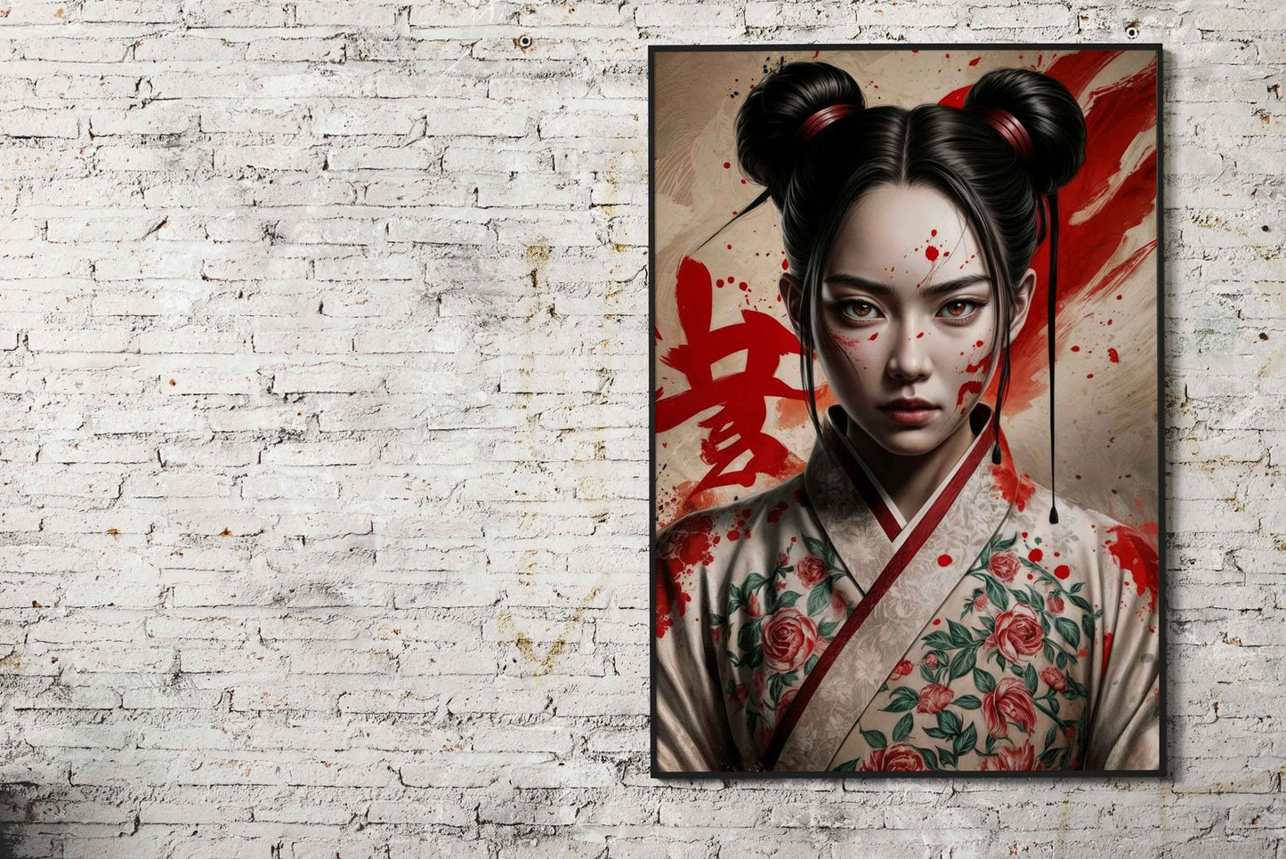 Bloodstained Geisha Asian Style Poster | Wall Art for Home & Office | High-Quality Print