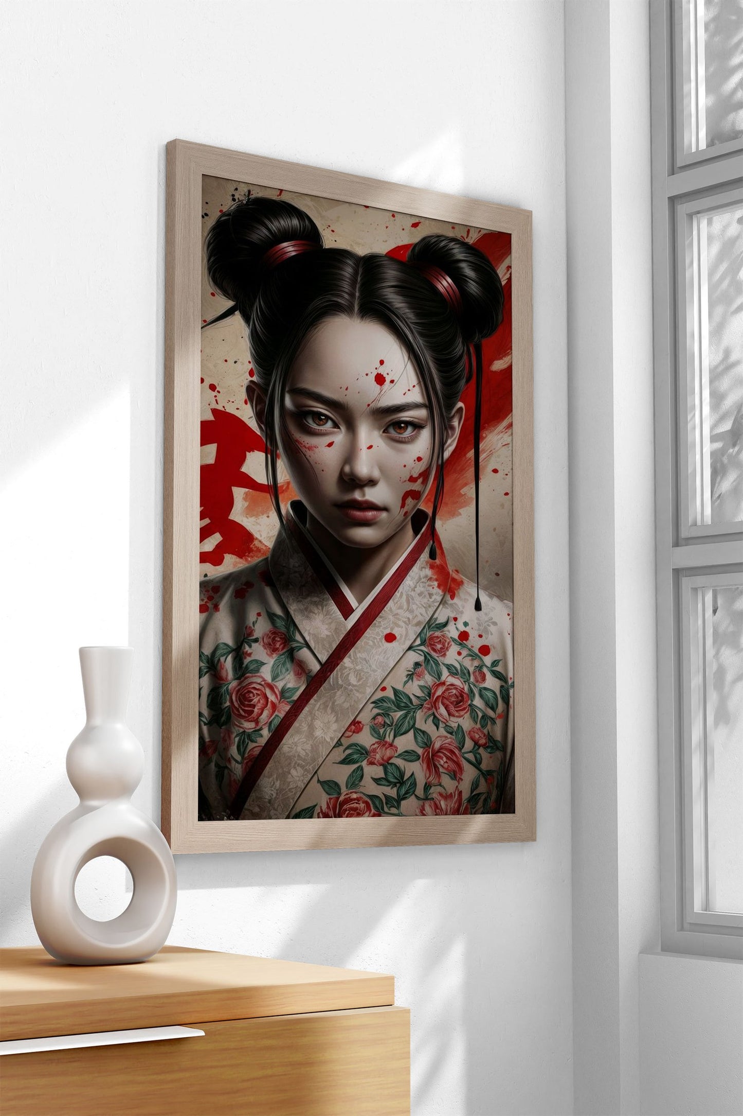 Bloodstained Geisha Asian Style Poster | Wall Art for Home & Office | High-Quality Print