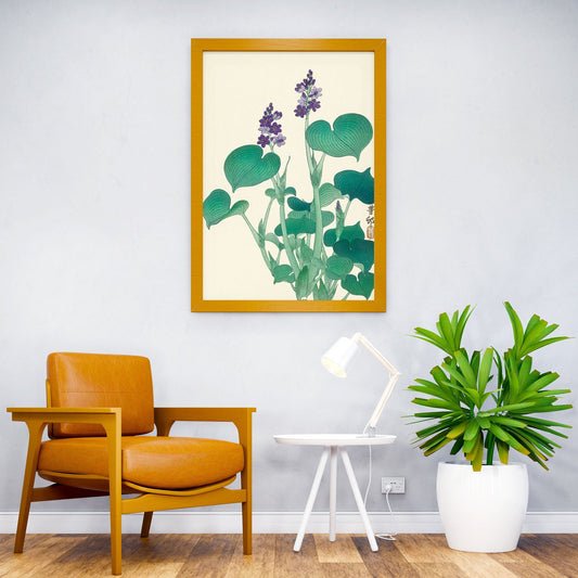 Blooming Hosta Asian Style Poster | Wall Art for Home & Office | High-Quality Print