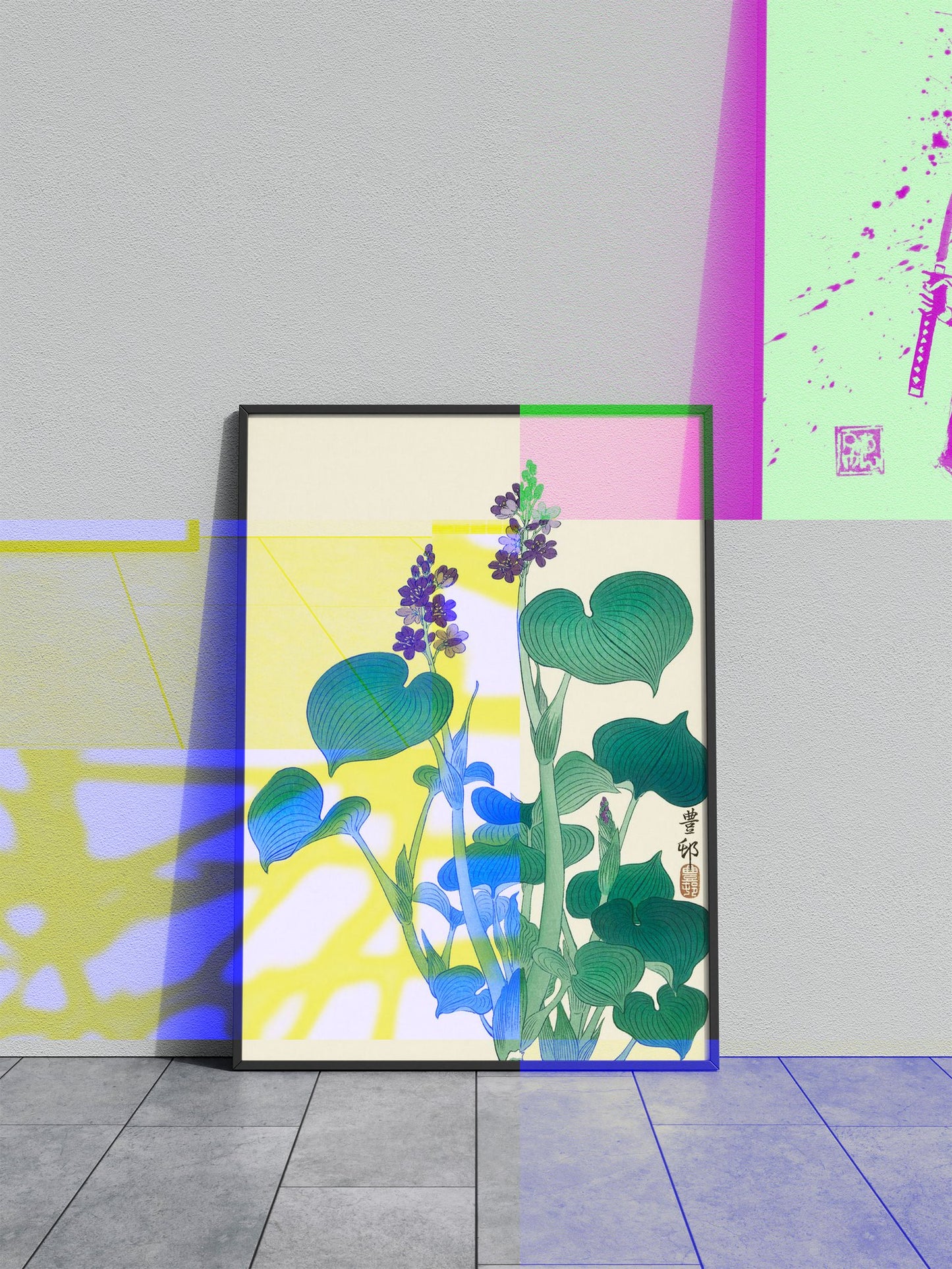 Blooming Hosta Asian Style Poster | Wall Art for Home & Office | High-Quality Print