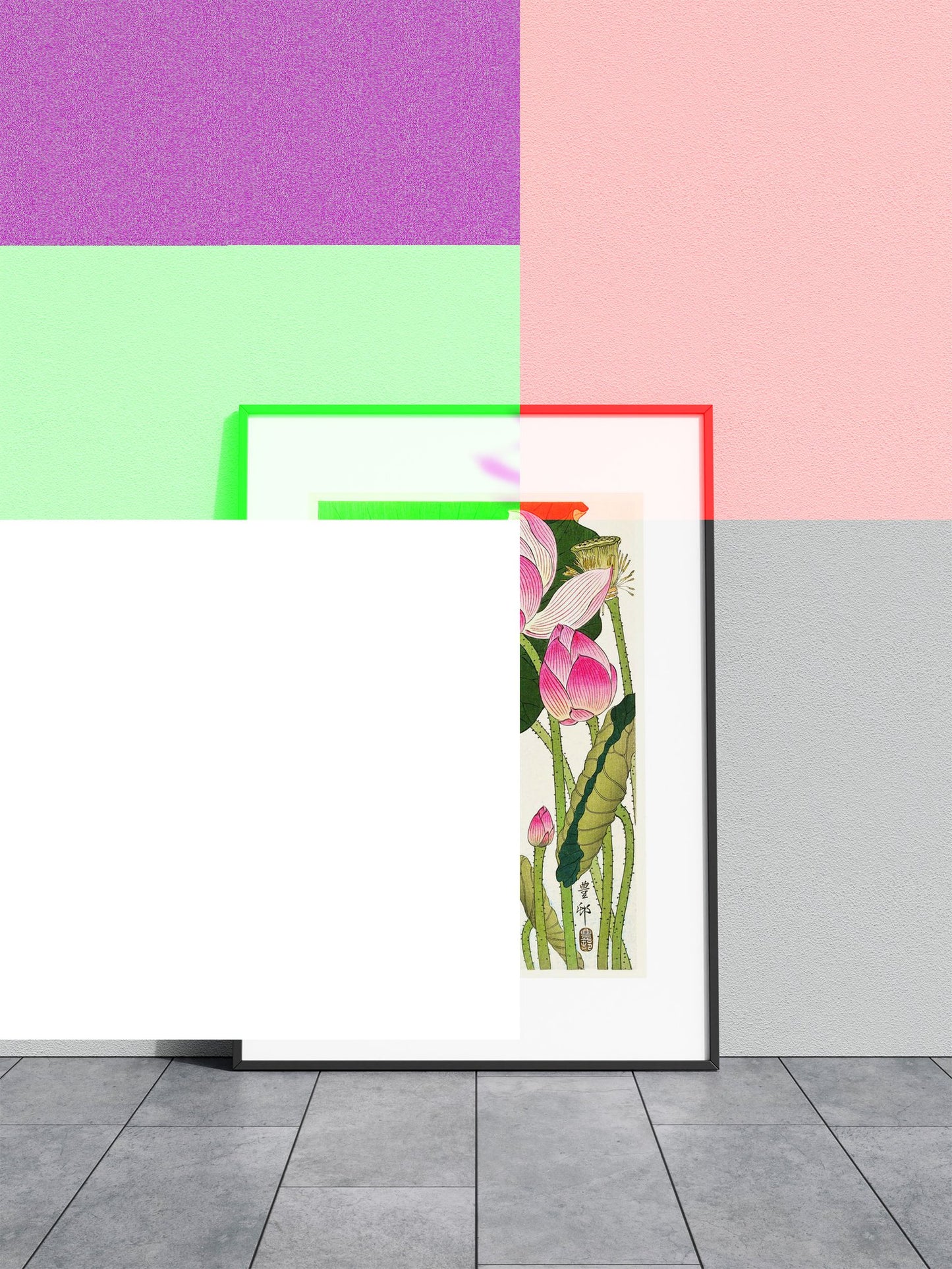 Blooming Lotus Flowers Asian Style Poster | Wall Art for Home & Office | High-Quality Print