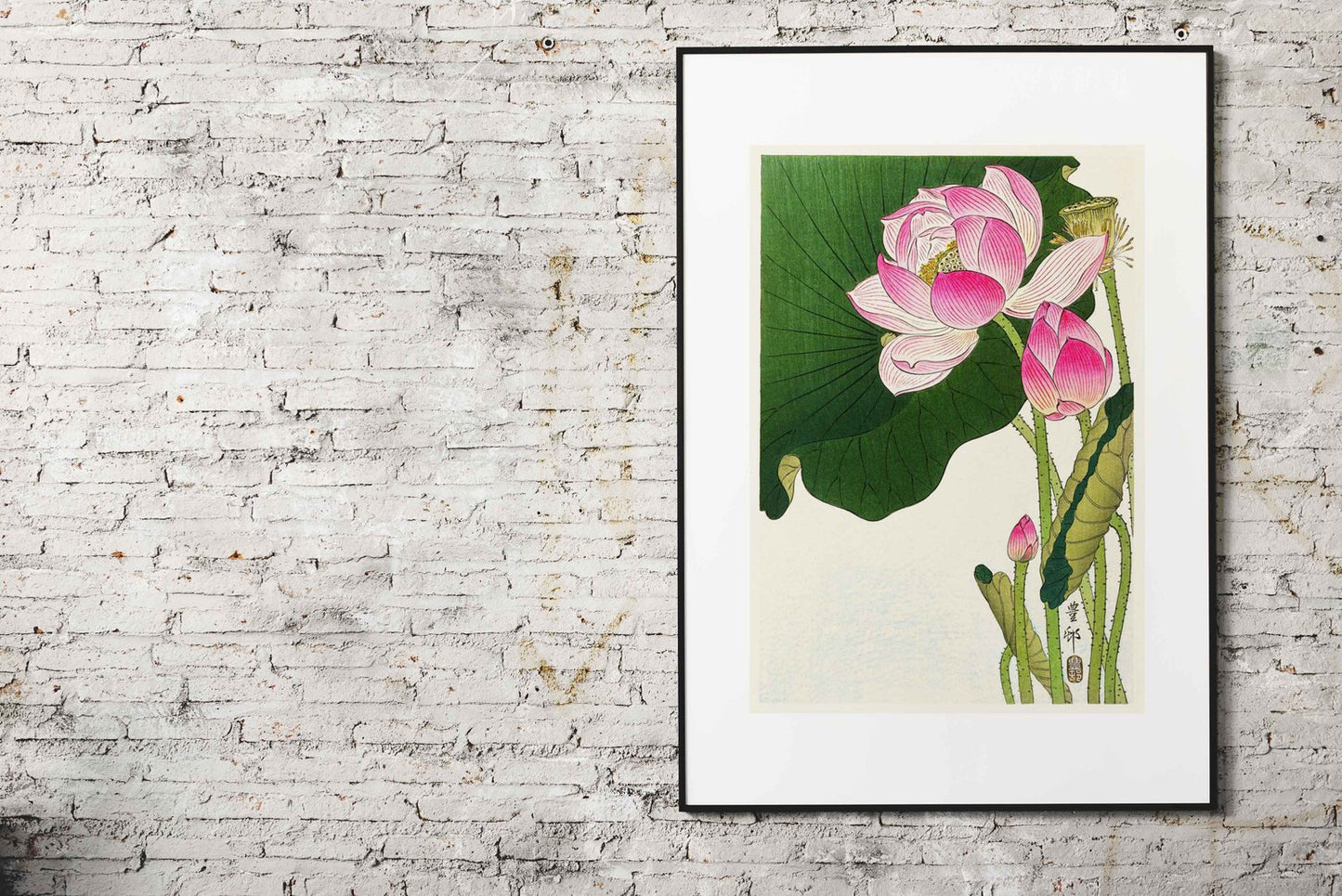 Blooming Lotus Flowers Asian Style Poster | Wall Art for Home & Office | High-Quality Print