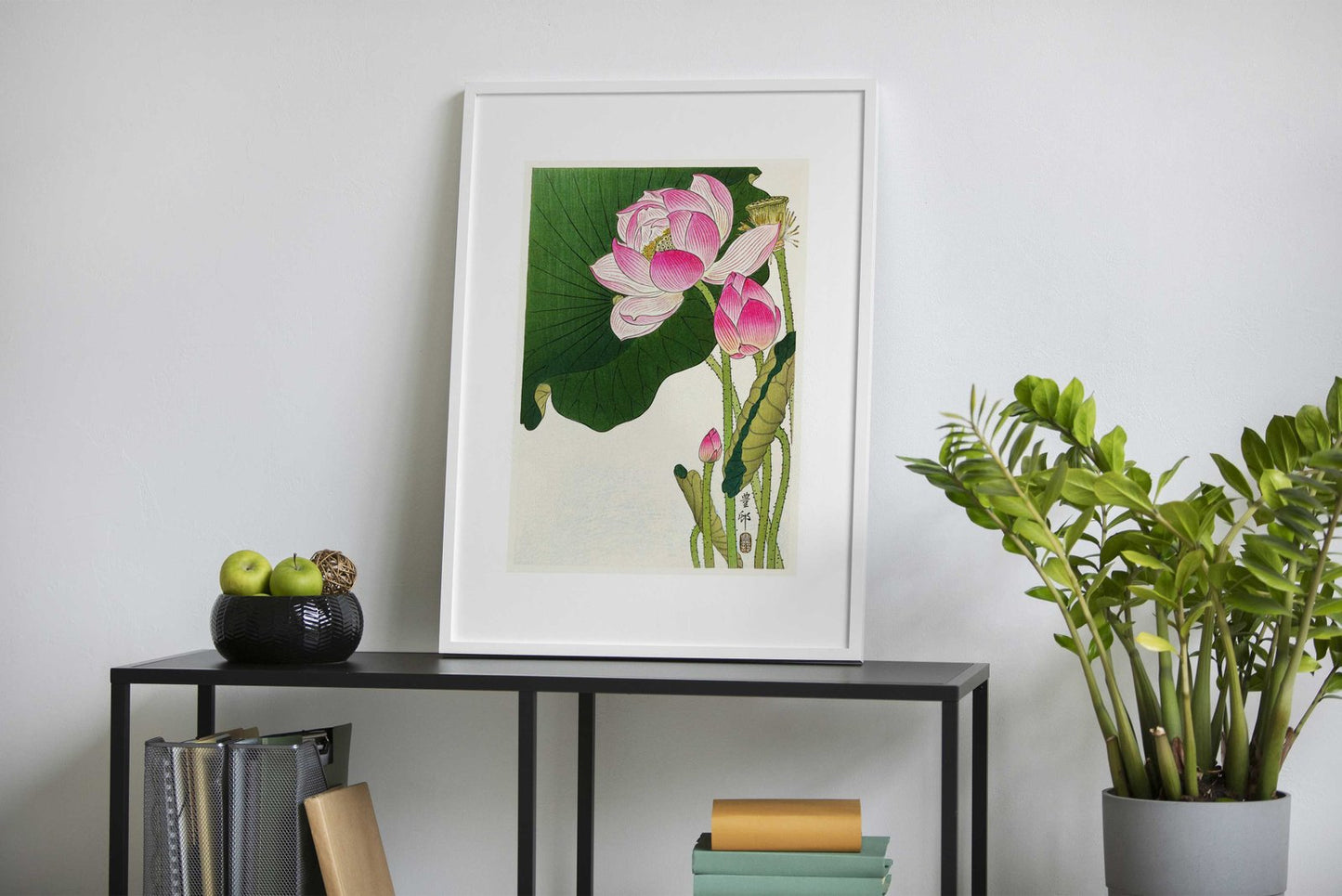 Blooming Lotus Flowers Asian Style Poster | Wall Art for Home & Office | High-Quality Print