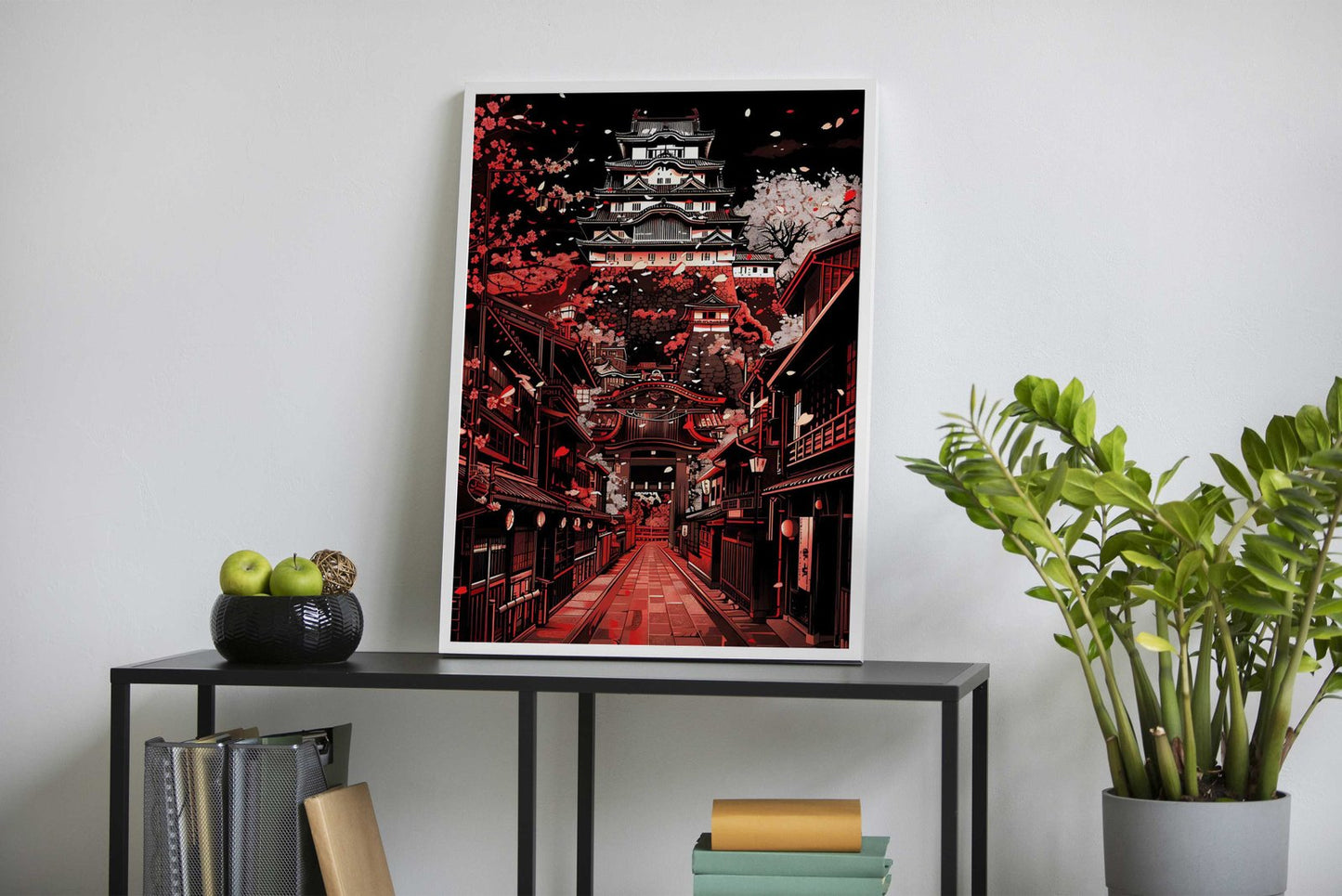 Blossom Crowned Castle Asian Style Poster | Wall Art for Home & Office | High-Quality Print
