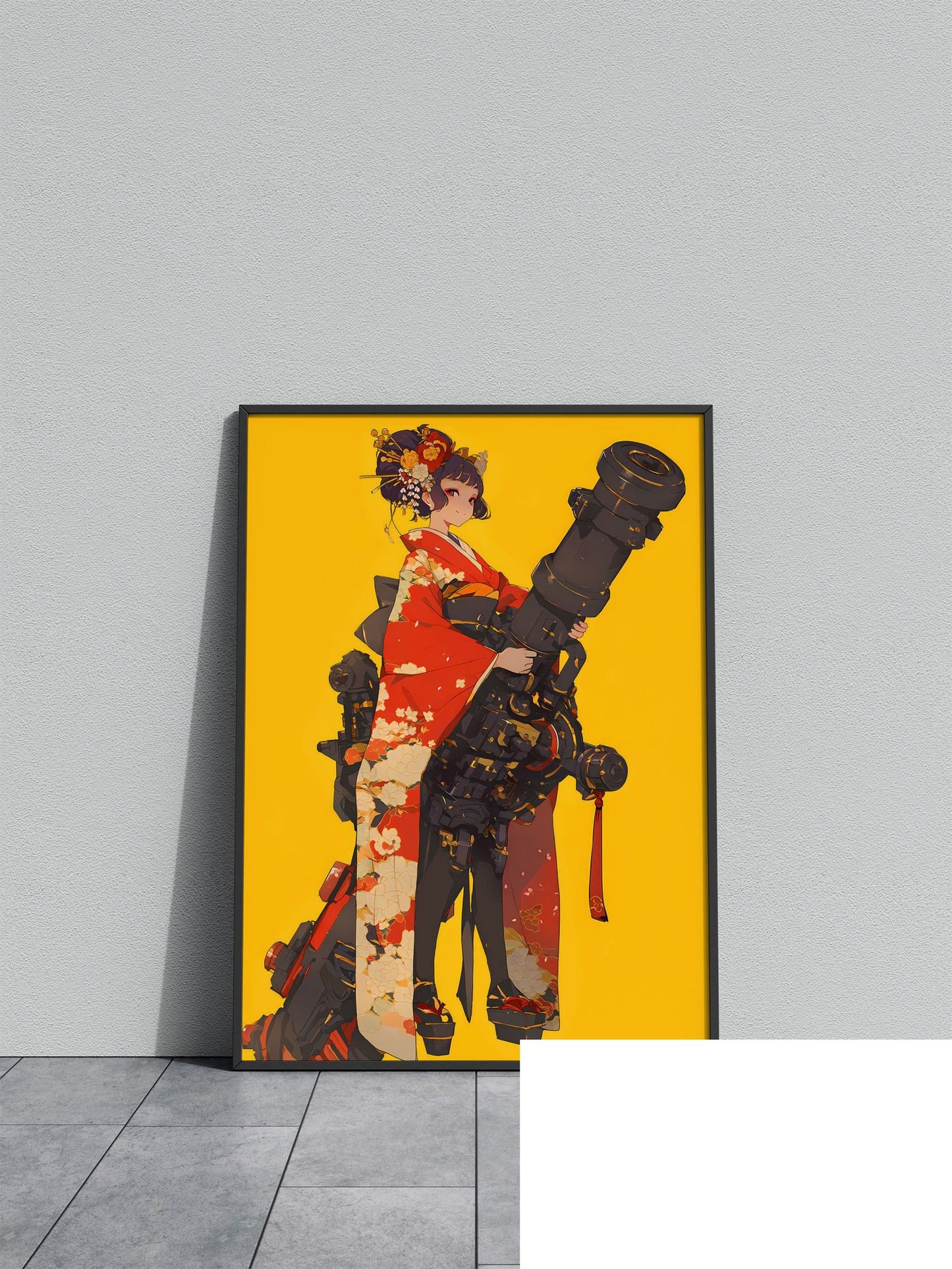 Blossom Gatling Geisha Asian Style Poster | Wall Art for Home & Office | High-Quality Print