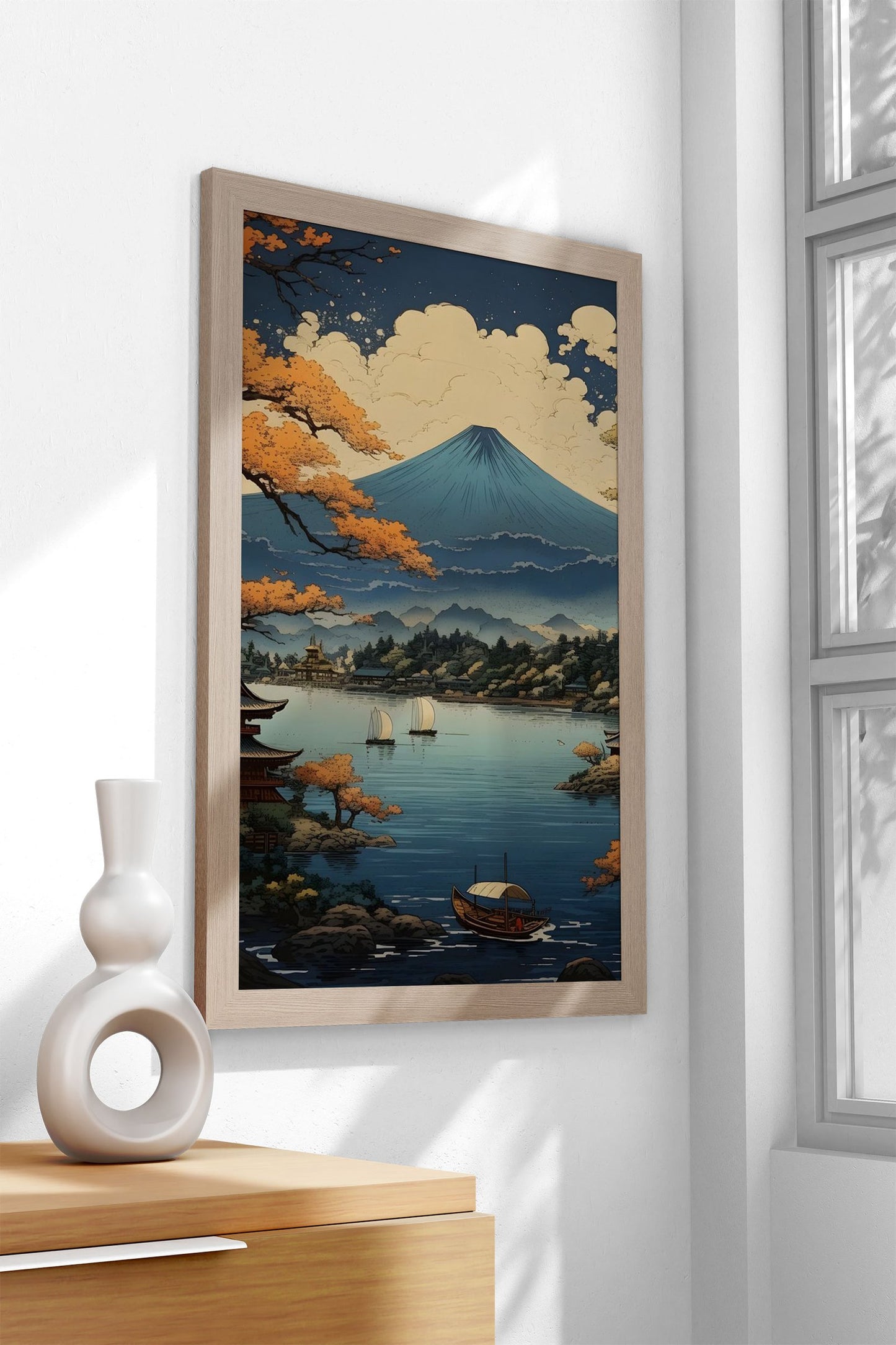 Blossom Mount Fuji Japan Asian Style Poster | Wall Art for Home & Office | High-Quality Print