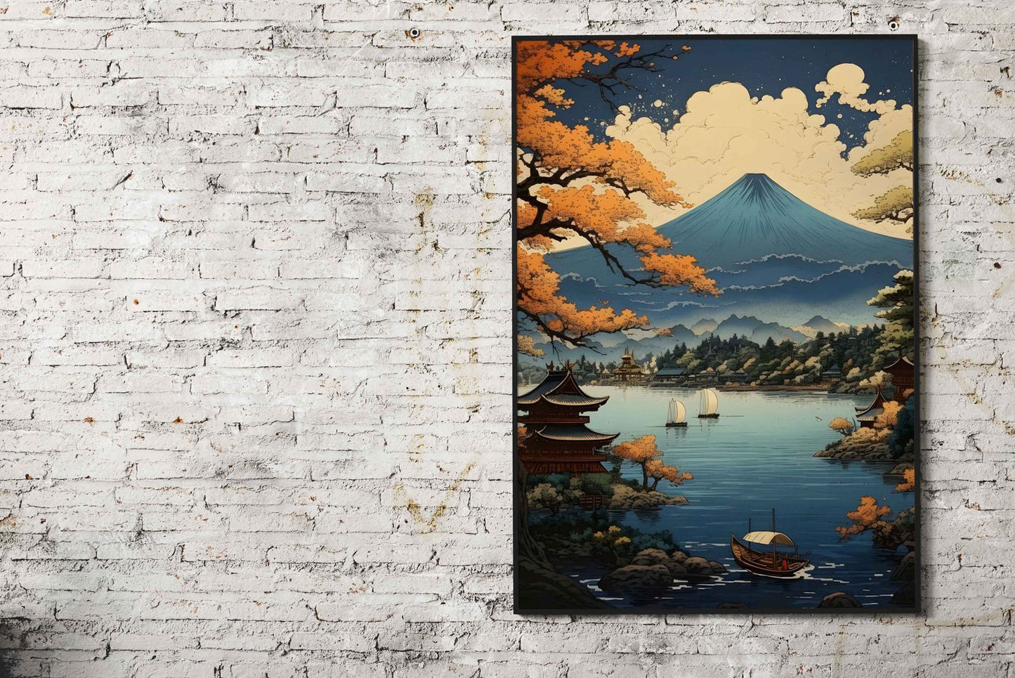 Blossom Mount Fuji Japan Asian Style Poster | Wall Art for Home & Office | High-Quality Print
