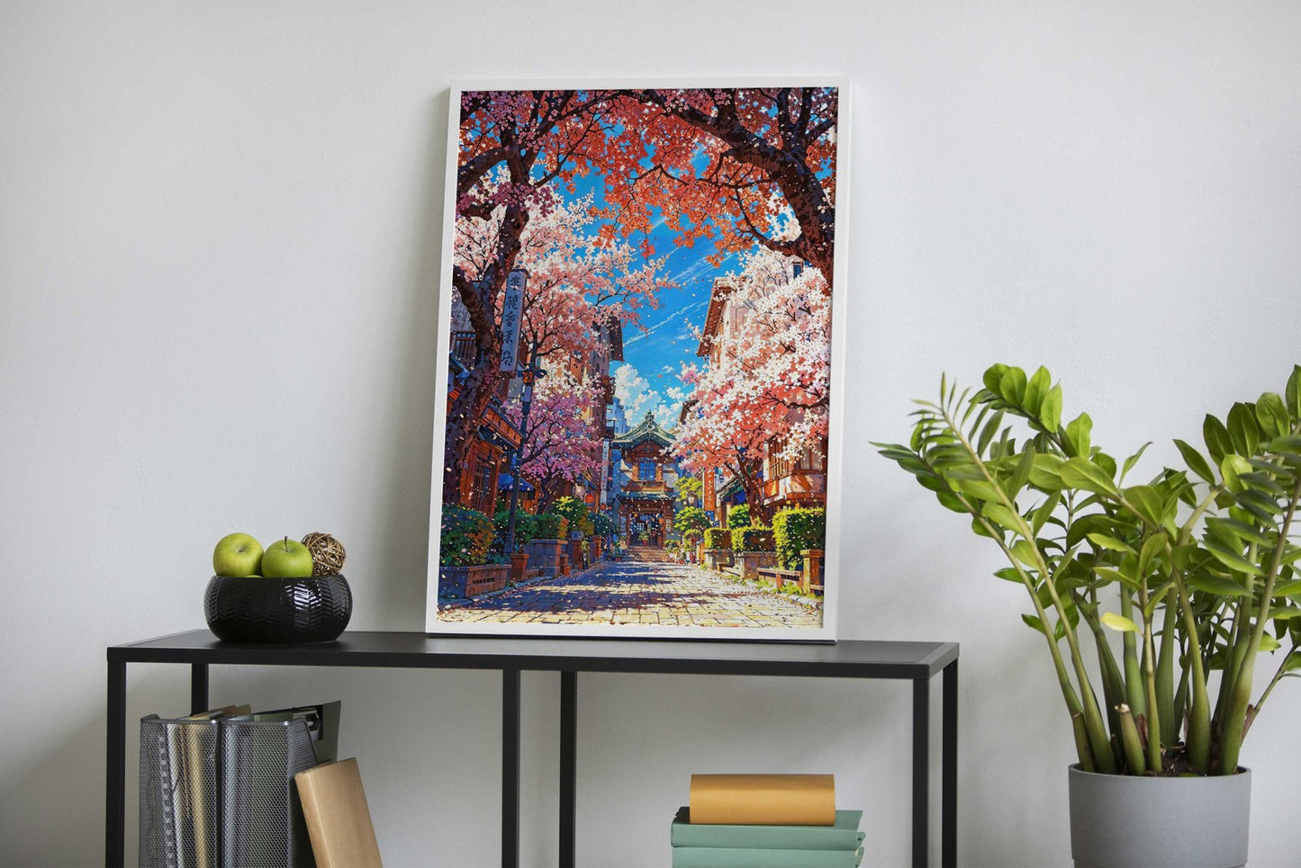 Blossom Pathway Asian Style Poster | Wall Art for Home & Office | High-Quality Print