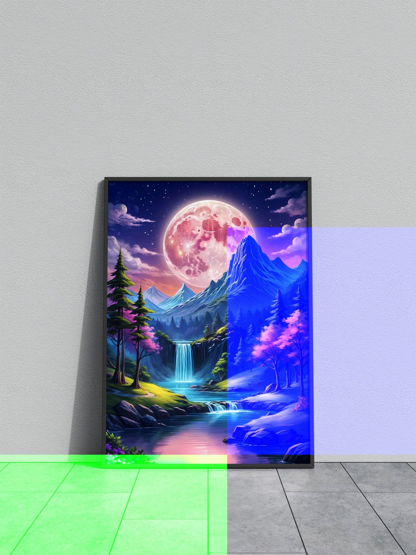 Blossom flower mountain Asian Style Poster | Wall Art for Home & Office | High-Quality Print