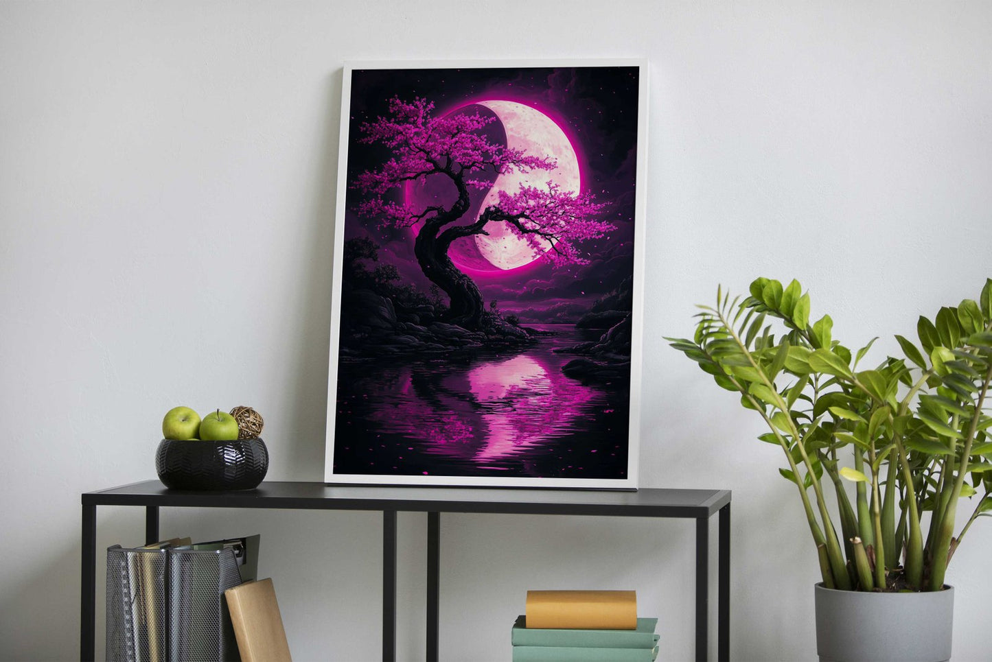 Blossomed Yin and Yang Asian Style Poster | Wall Art for Home & Office | High-Quality Print