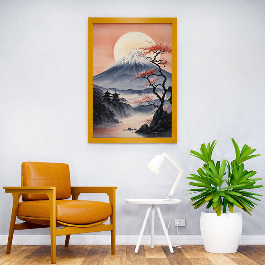 Blossoming Beauty by Fuji Asian Style Poster | Wall Art for Home & Office | High-Quality Print