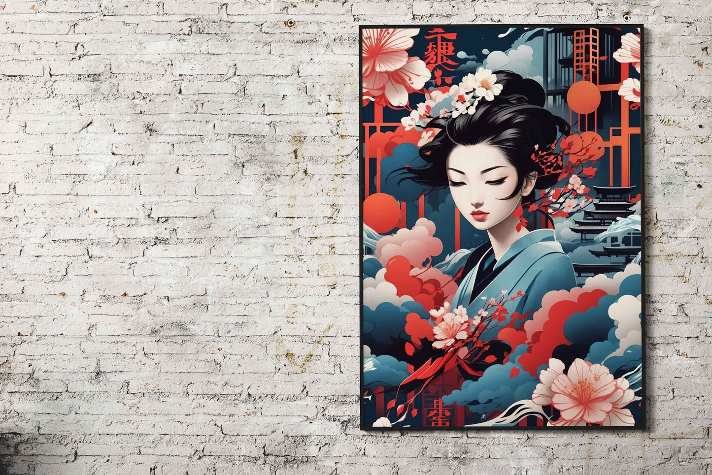 Blossoming Dreams Asian Style Poster | Wall Art for Home & Office | High-Quality Print