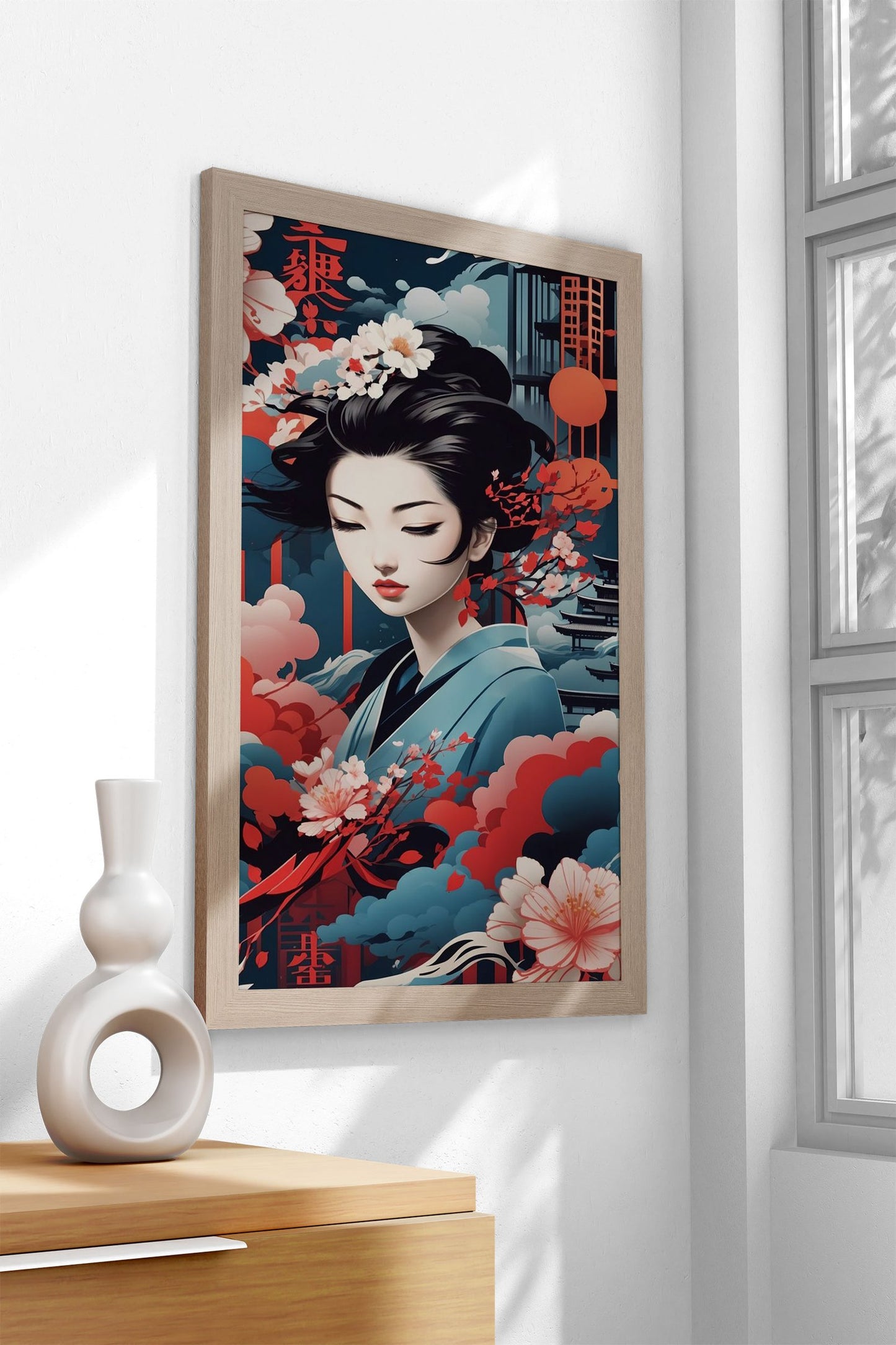 Blossoming Dreams Asian Style Poster | Wall Art for Home & Office | High-Quality Print